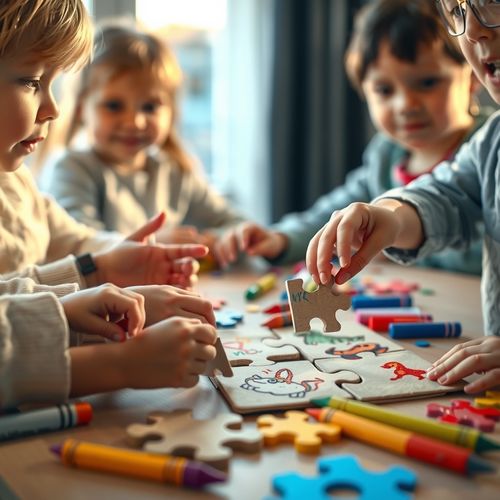 Dzień Puzzli - plastyczne zabawy - Scenariusz Zajęć