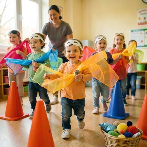 Karnawałowy korowód — ruchowe zabawy dla maluszków - Scenariusz Zajęć