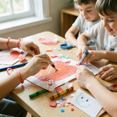 Walentynkowe serduszka — kolaż i laurka - Scenariusz Zajęć