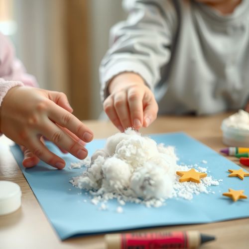 Zimowy obrazek z waty - Scenariusz Zajęć