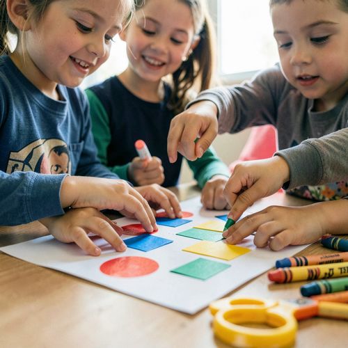 Dzień Matematyki — Kolorowe kształty - Scenariusz Zajęć