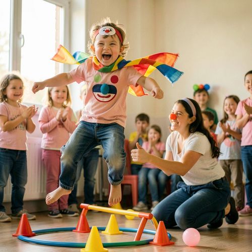 Dzień Klauna — Ruchowe zabawy cyrkowe - Scenariusz Zajęć