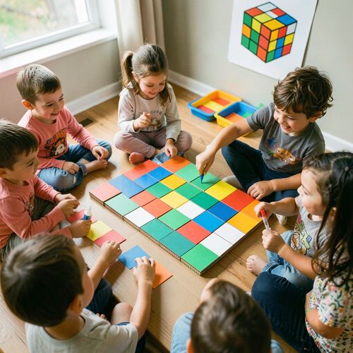 Mała Kostka — kolorowa mozaika na Dzień Kostki Rubika - Scenariusz Zajęć