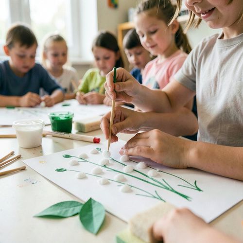 Święto Konwalii — malujemy dzwoneczki - Scenariusz Zajęć