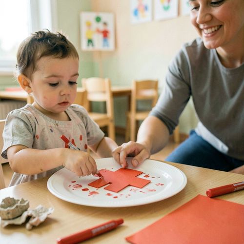 Światowy Dzień Czerwonego Krzyża — Tworzymy mały krzyż - Scenariusz Zajęć