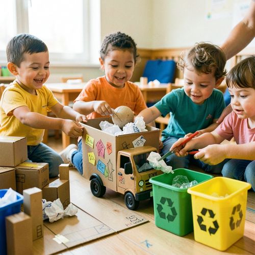 Dzień Pracownika Gospodarki Komunalnej — Budujemy miasto i śmieciarkę - Scenariusz Zajęć