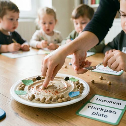 Międzynarodowy Dzień Hummusu — sensoryczno-plastyczne talerzyki - Scenariusz Zajęć