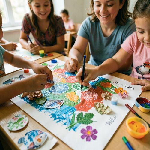 Tęczowy kolaż — Międzynarodowy Dzień Różnorodności Biologicznej - Scenariusz Zajęć
