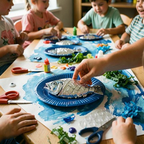 Światowy Dzień Tuńczyka — tuńczykowe warsztaty manualne - Scenariusz Zajęć