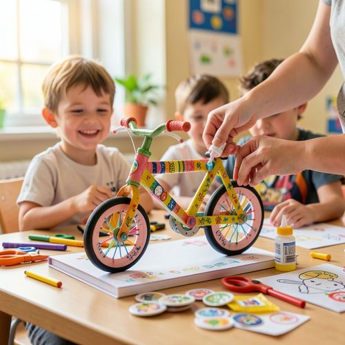 Dzień Roweru — Kolorowe rowerki z papieru - Scenariusz Zajęć
