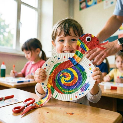 Kolorowe węże – praca plastyczna z okazji Światowego Dnia Węża - Scenariusz Zajęć