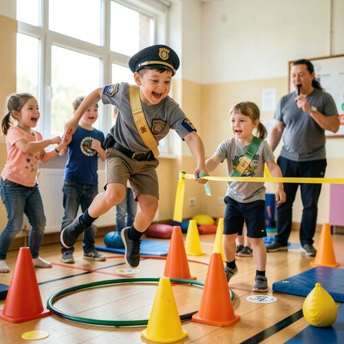Dzień Policjanta — Przygodowy tor sprawnościowy - Scenariusz Zajęć