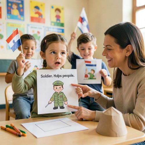 Święto Wojsk Obrony Terytorialnej — Krótkie zabawy językowe - Scenariusz Zajęć