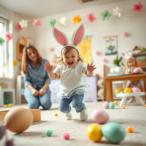 Wielkanocne przedstawienie: Mały króliczek i jajeczka - Scenariusz Zajęć