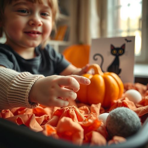 Małe odkrywcy: Halloweenowe dotykanie i eksperymenty - Scenariusz Zajęć