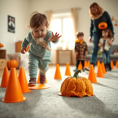Halloween — zabawy koordynacyjne dla maluchów (2–3 lata) - Scenariusz Zajęć
