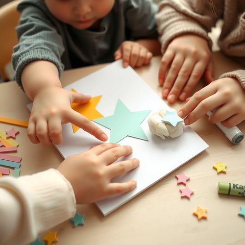 Andrzejkowe gwiazdki — prosta plastyka dla maluszków - Scenariusz Zajęć