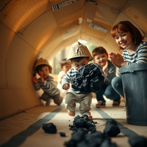 Barbórkowa Kopalnia — zabawy koordynacyjne dla maluszków - Scenariusz Zajęć