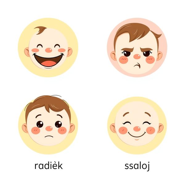 Karty emocji — radość, smutek, złość, spokój
