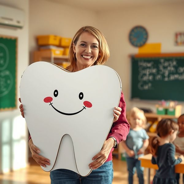 Model: wielki kartonowy ząb (inspiracja DIY)