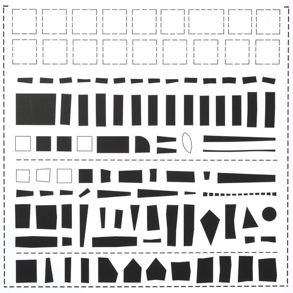 Szablon — kształty do mozaiki i paski do rwania