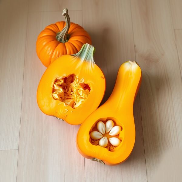 Cała i przekrojona dynia