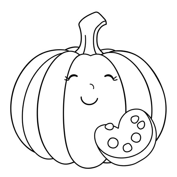 Kolorowanka: dynia dla maluchów