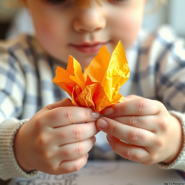 Ręce dziecka formujące płomień