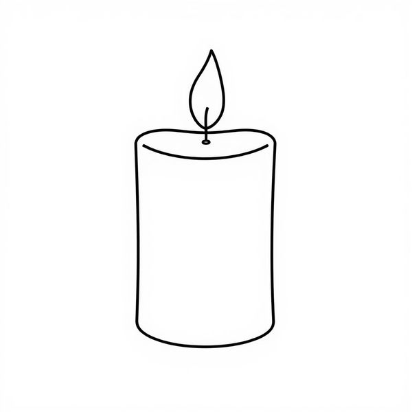 Szablon świeczki - kształt do wycięcia