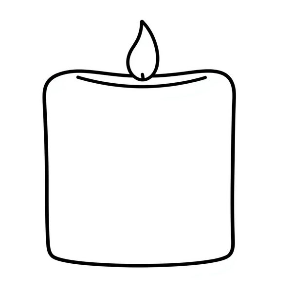 Szablon świeczki - kształt do wycięcia