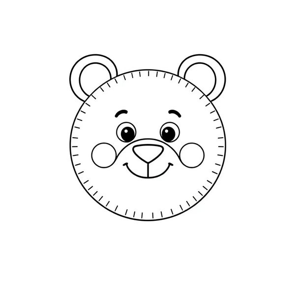 Kolorowanka — twarz misia na talerzyku