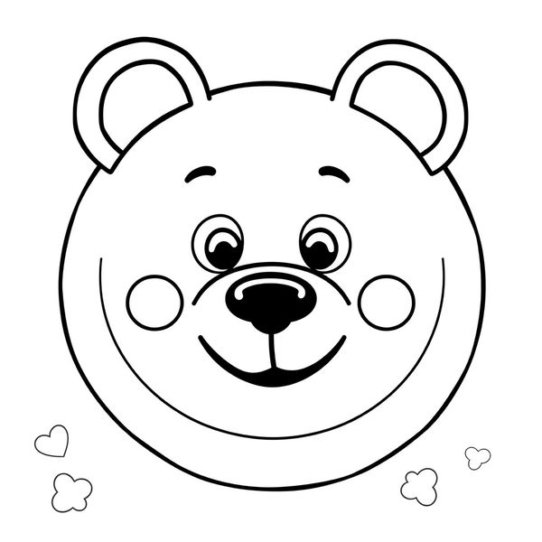 Kolorowanka — twarz misia na talerzyku