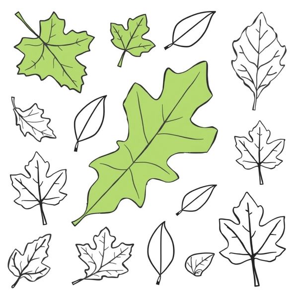 Szablony liści do wycięcia