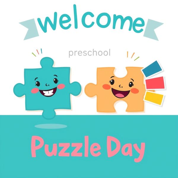 Plakat powitalny „Dzień Puzzli” - Materiały - Dzień Puzzli