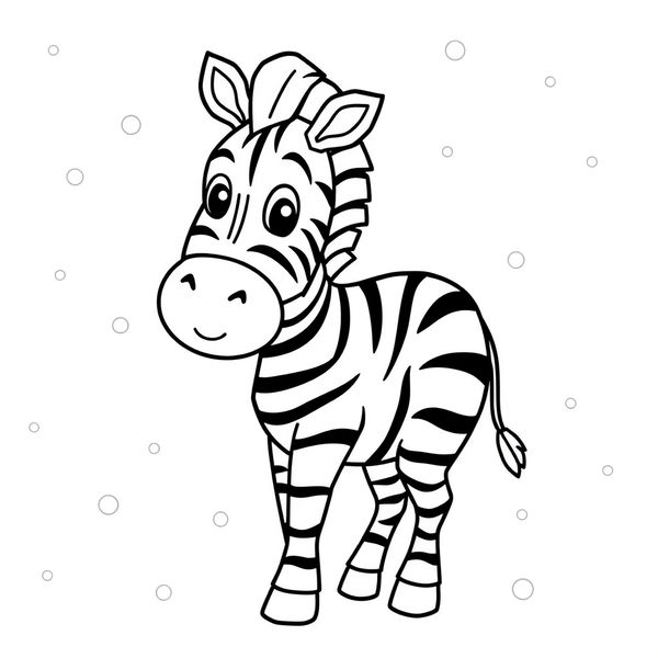 Kolorowanka - zebra do wypełnienia paskami - Kolorowanki - Dzień Zebry