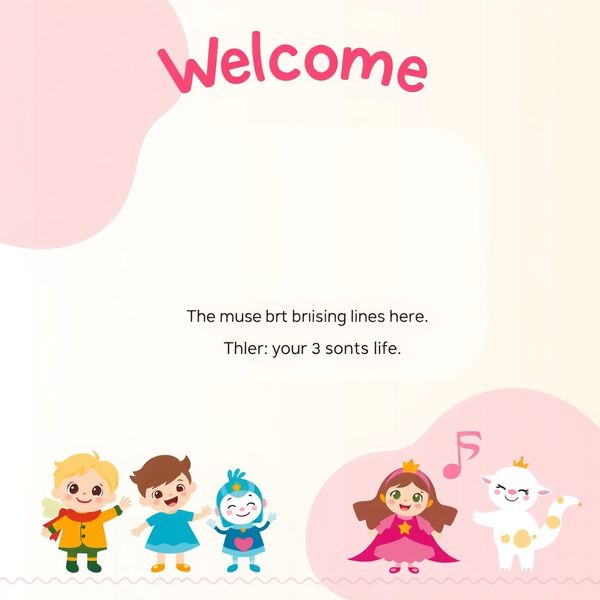 Plakat powitalny z krótką piosenką