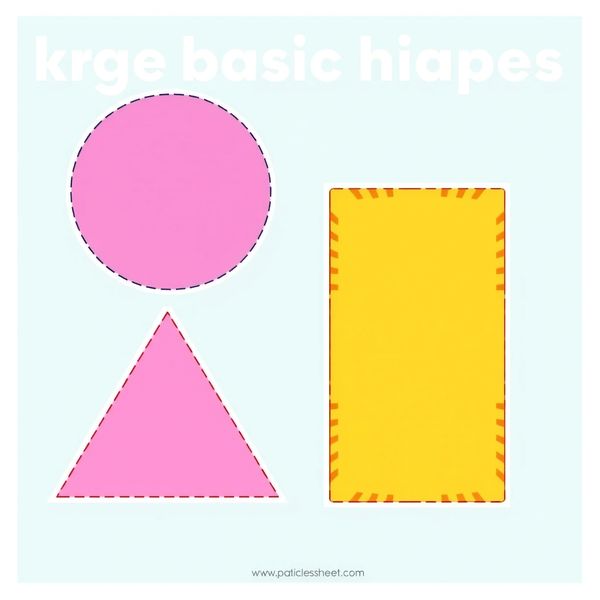 Szablony dużych kształtów do wycięcia (koło, trójkąt, prostokąt)
