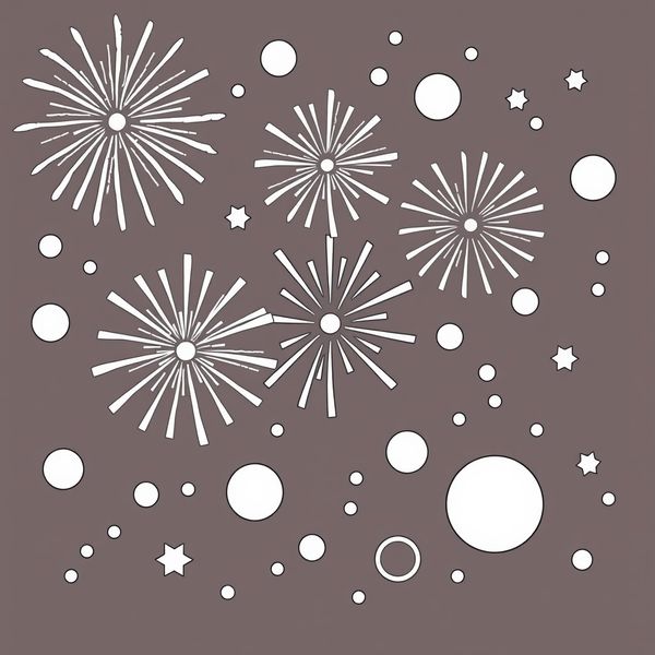 Kolorowanka: Fajerwerki dla maluchów