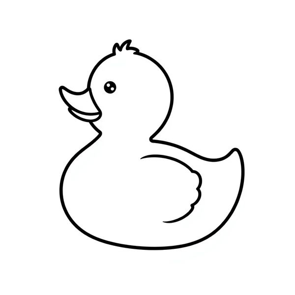 Szablon kaczki (kontur) — do wycinania - Szablony - Dzień Gumowej Kaczki