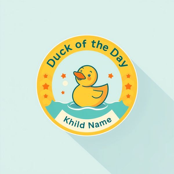Odznaki "Kaczuszka dnia" (naklejki) - Szablony - Dzień Gumowej Kaczki