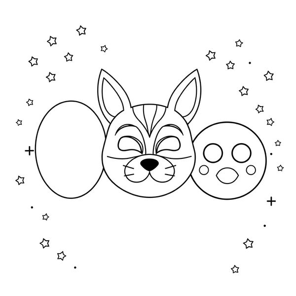 Strona do kolorowania: maski