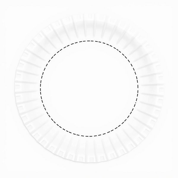 Szablon papierowego talerzyka