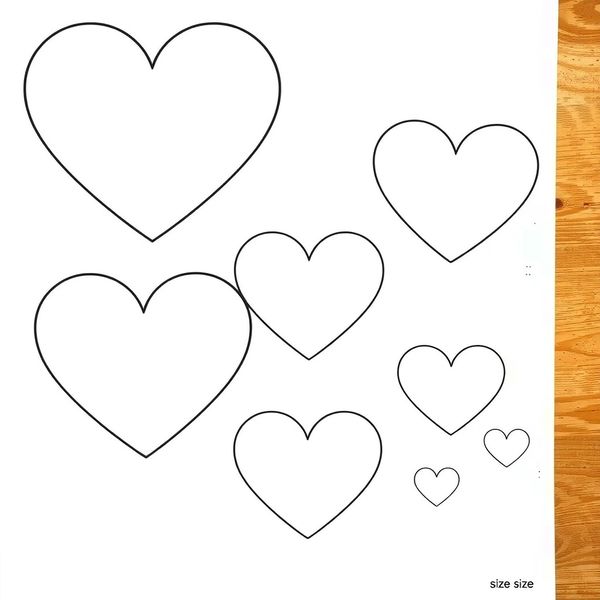 Szablon serduszek do wycięcia