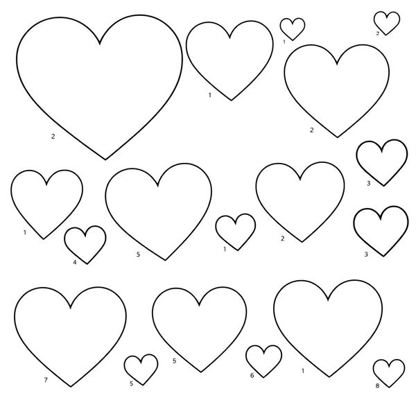 Szablon serduszek do wycięcia