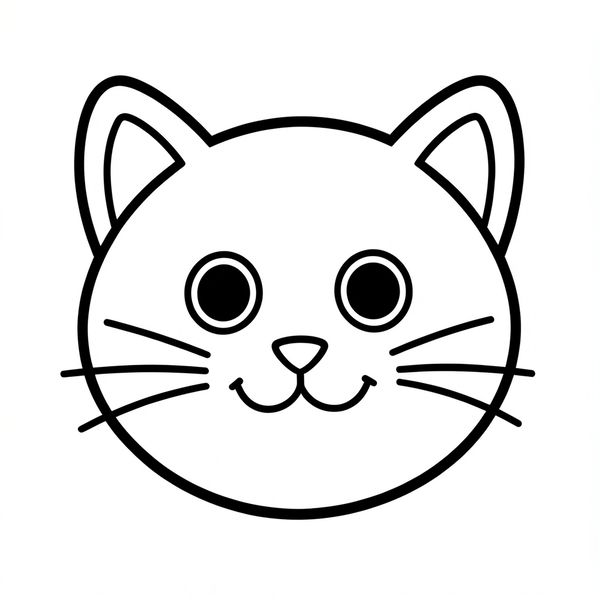 Kolorowanka — buzia kotka - Kolorowanki - Dzień Kota