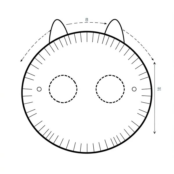 Szablon maski — talerzyk - Szablony - Dzień Kota