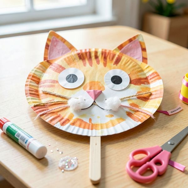 Gotowa maska kota — przykład pracy - Materiały - Dzień Kota