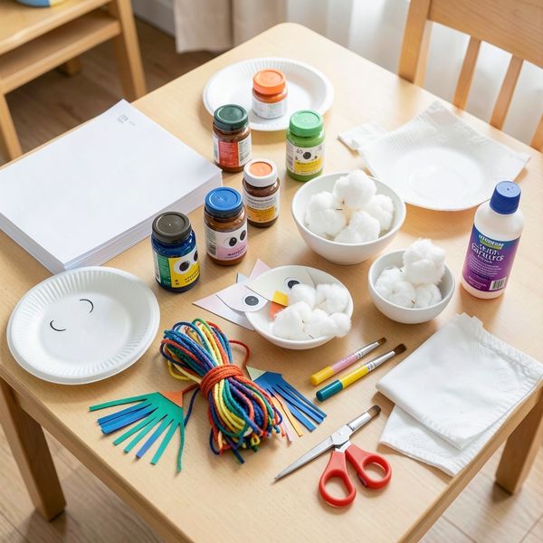 Stanowisko z materiałami — ustawienie na stole - Materiały - Dzień Kota