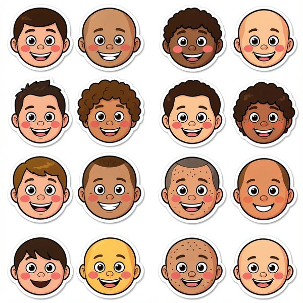 Arkusz naklejek — uśmiechnięte buźki - Materiały - Dzień Bezpiecznego Internetu