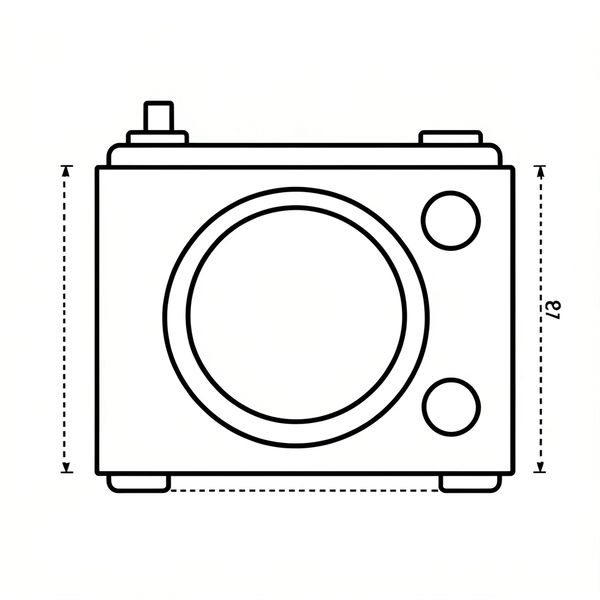 Szablon - prostokątne radio (karton) - Szablony - Dzień Radia